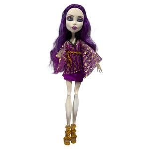 Monster High Doll Spectra Vondergeist Purple Gold Kimono Dress‎ Shoes